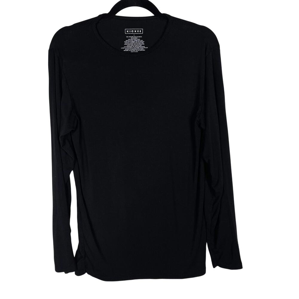 Kickee Mens Small S Crew Neck Long Sleeve Tee Tshirt Top Shirt Pajama Stretch